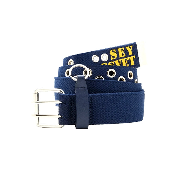 Rassvet - Woven Grommet Keychain Belt - Navy