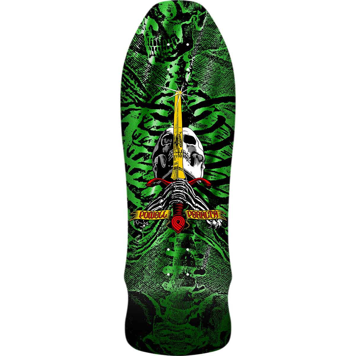 Powell Peralta - Geegah Skull & Sword - 9.75" Green Foil