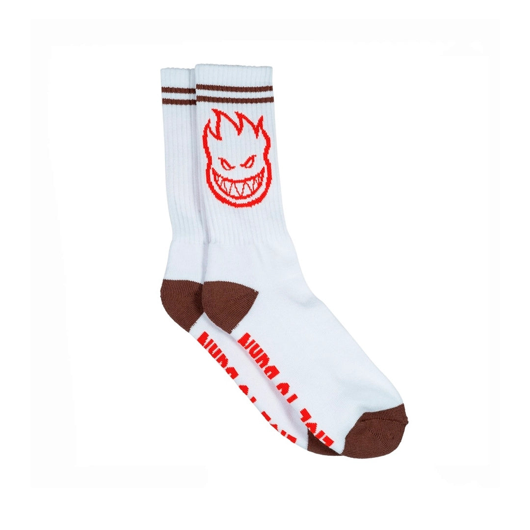 Spitfire -SF Bighead Sock White Burgundy
