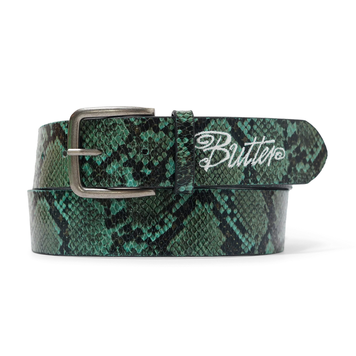 Butter - Snake Skin Belt Green