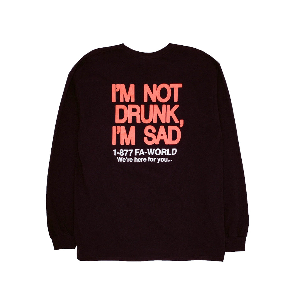 Fucking Awesome - Drunk And Sad Long Sleeve - Black