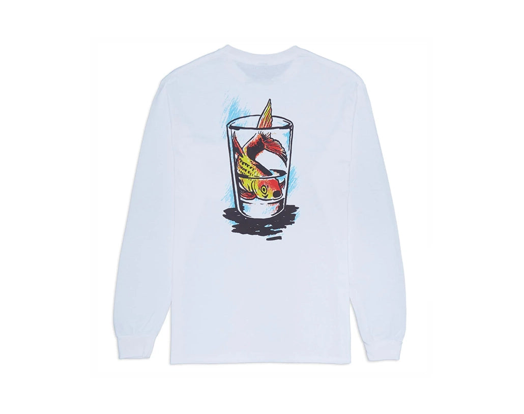 Anti Hero - Fish Bowl L/S Pocket Tee - White