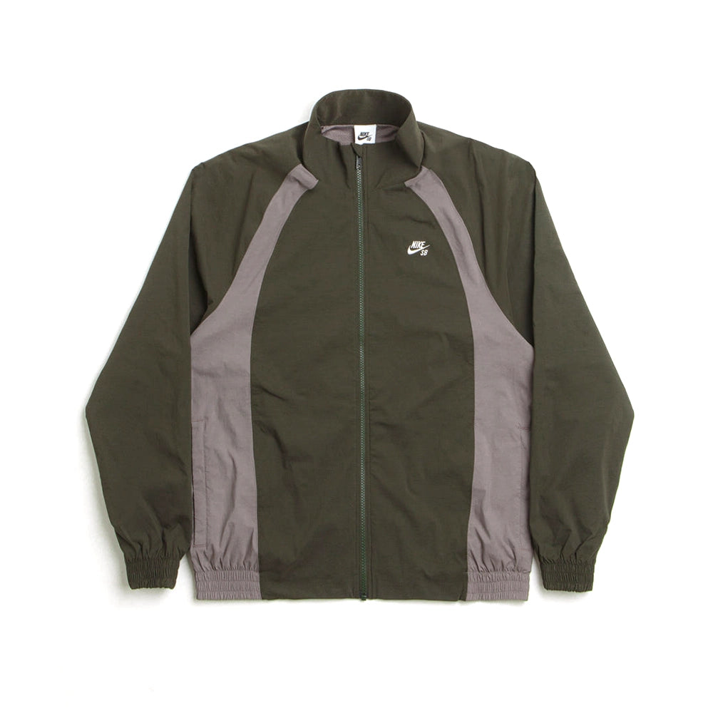 Nike SB - Full-Zip Woven Skate Jacket Sequoia - Cave Stone-White