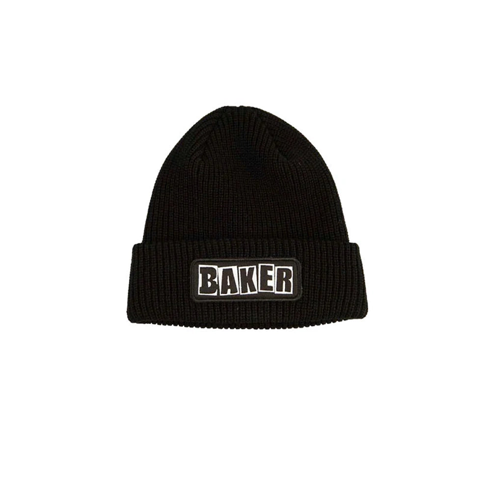 Baker - Brand Logo Patch Beanie - black