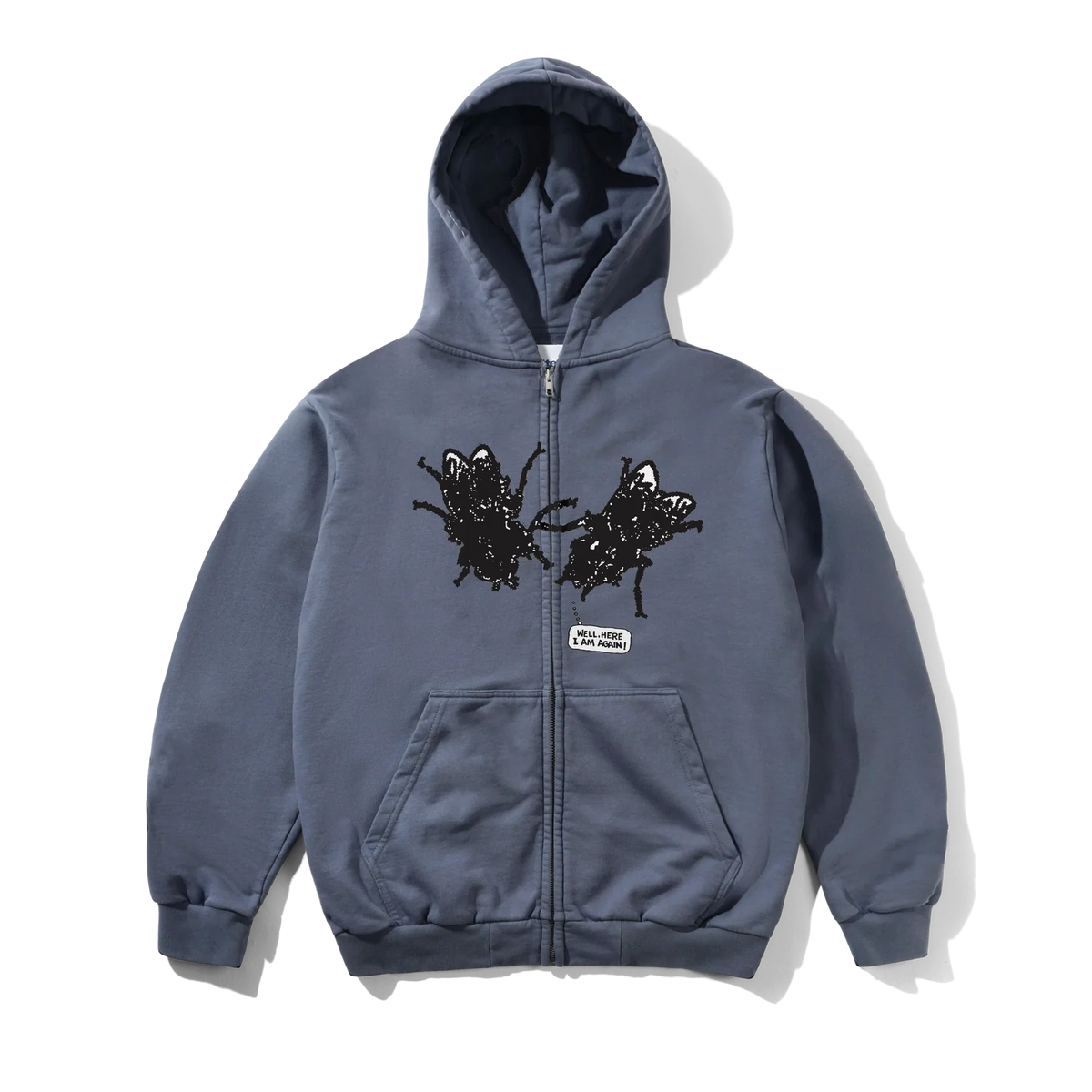 Butter - Again Zip_Thru Hood - Stone Blue