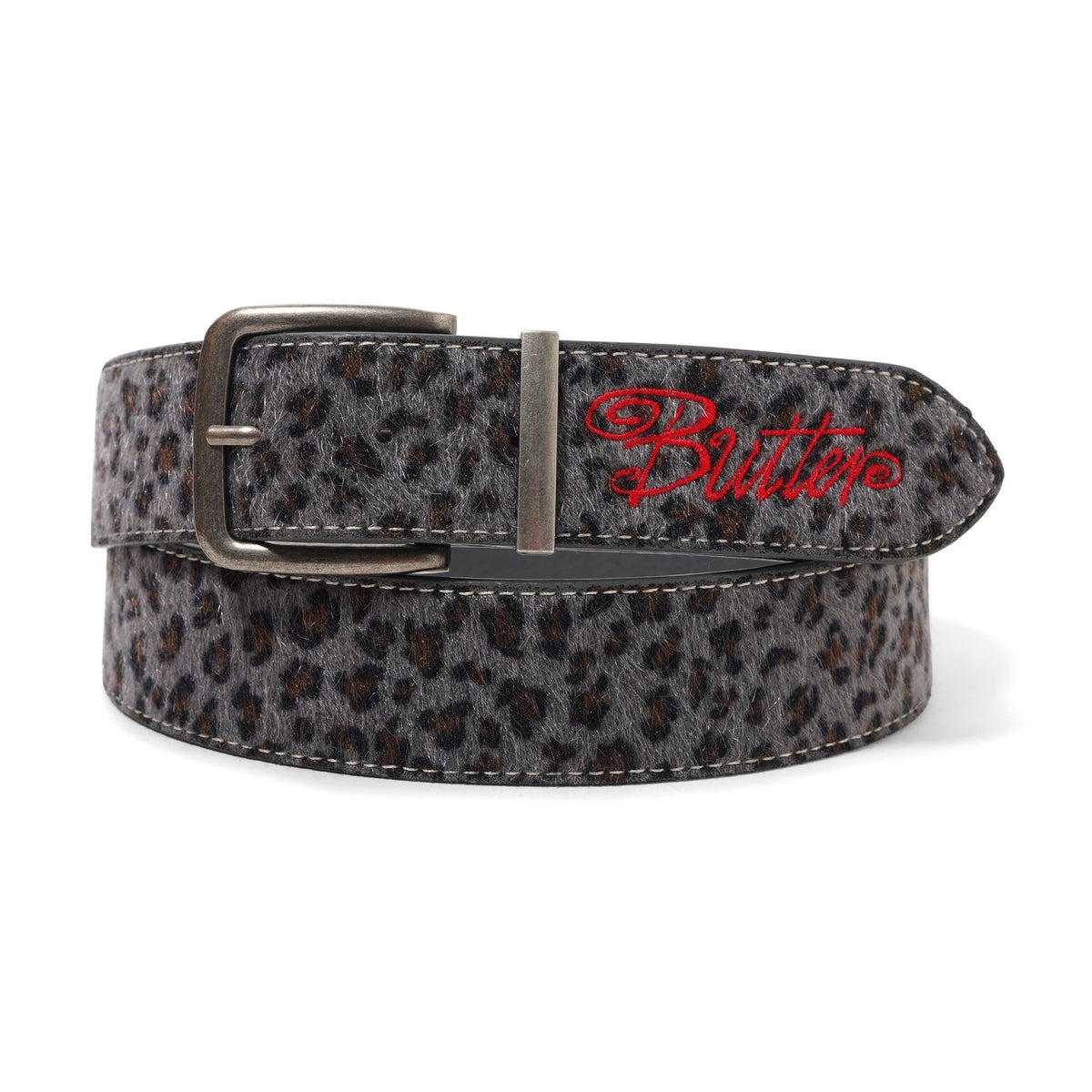 Butter - Animal Hide Belt - Grey Leopard