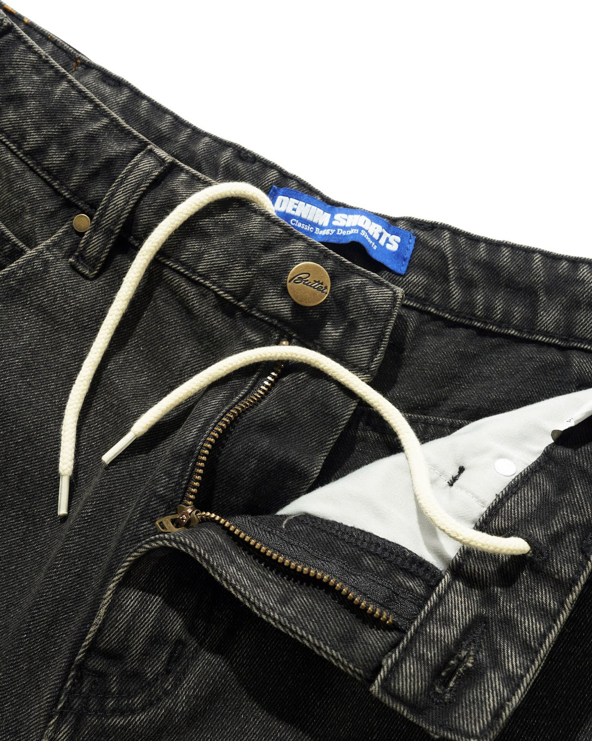 Butter - Baggy Denim Shorts - Faded Black