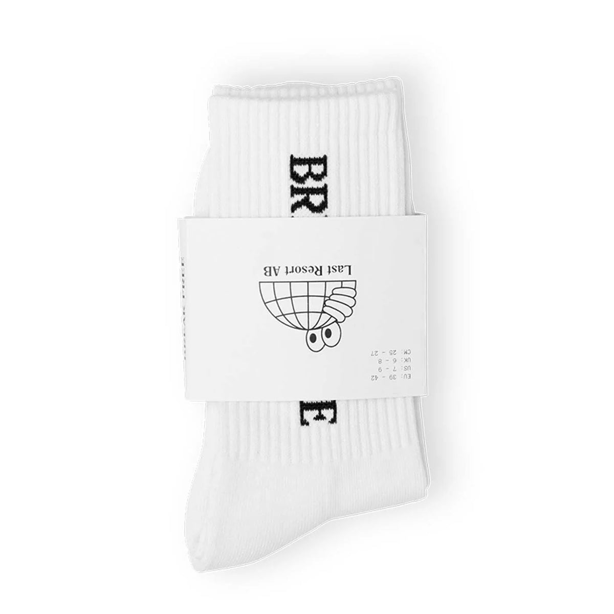 Last Resort - Quarter Socks Script logo White