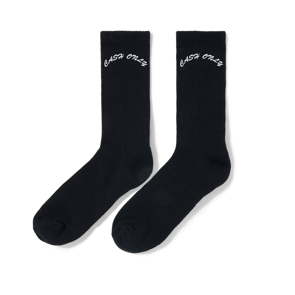 Cash Only - Logo Crew Socks - Black