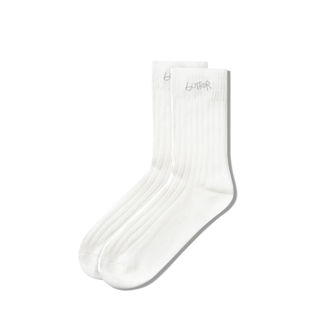Butter - Mid Cut Socks - White