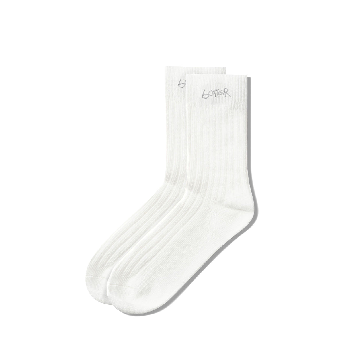 Butter - Mid Cut Socks - White