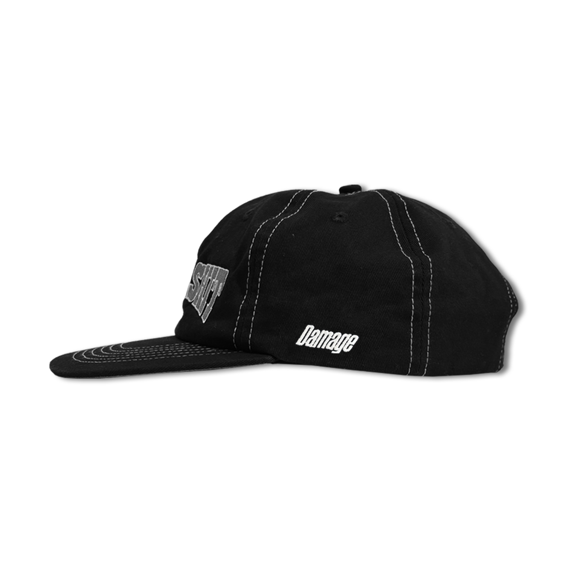 Damage - Nobs 6 Panel Hat - Black