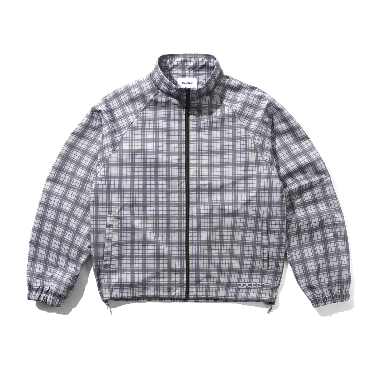 Butter - Plaid Nylon Jacket - Grey