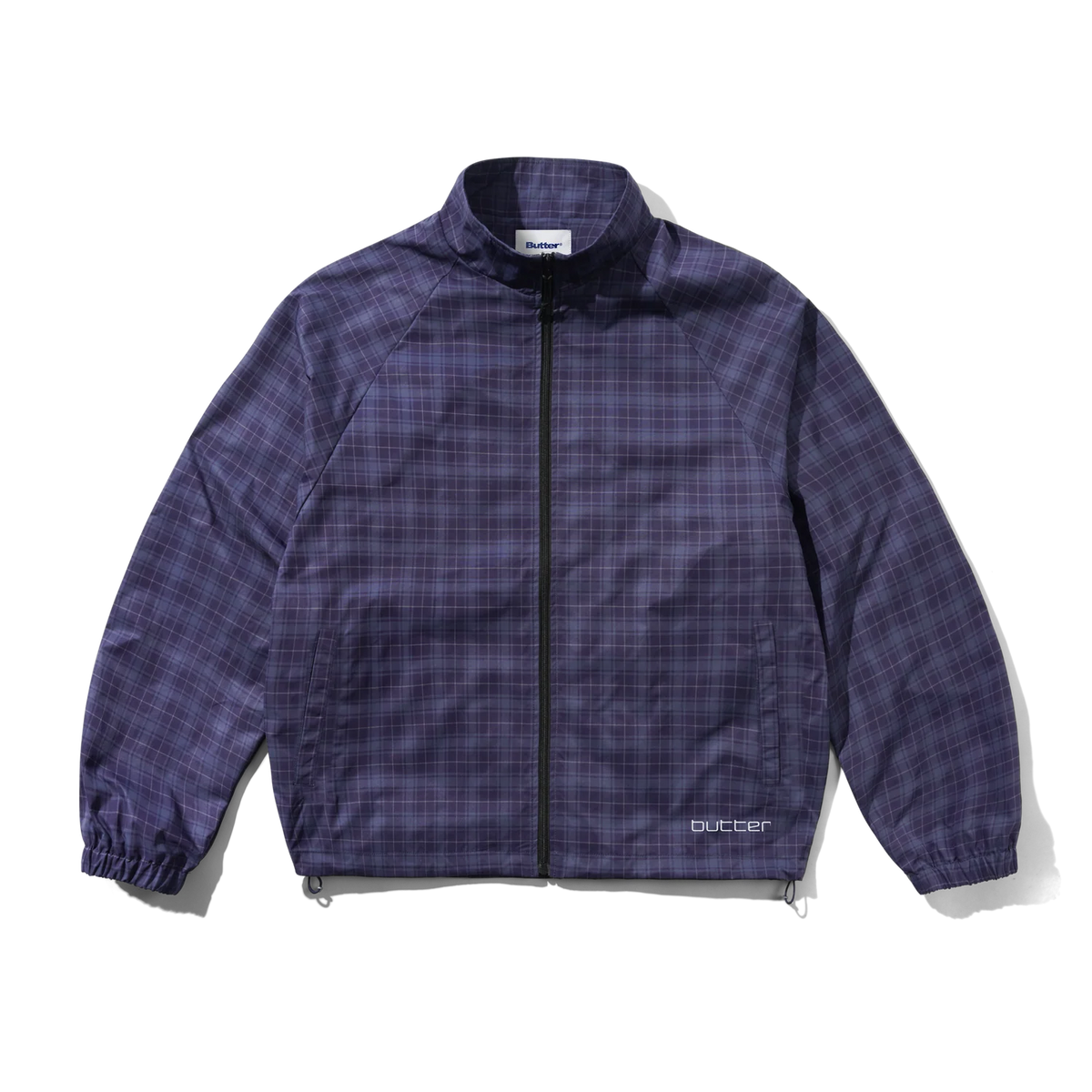 Butter - Plaid Nylon Jacket - Navy