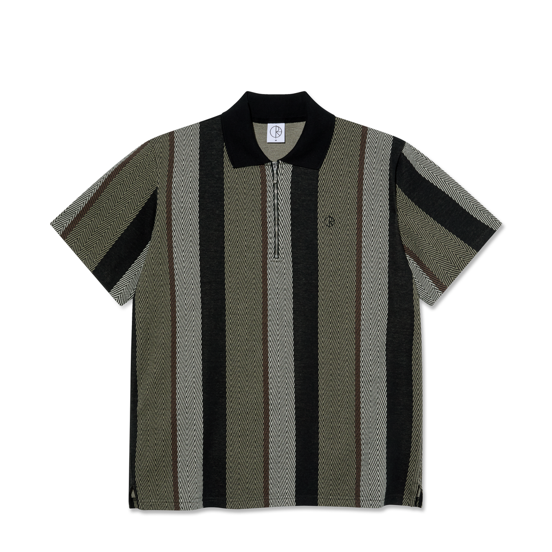 Polar - Jacques Polo Shirt Herringbone - Khaki Green