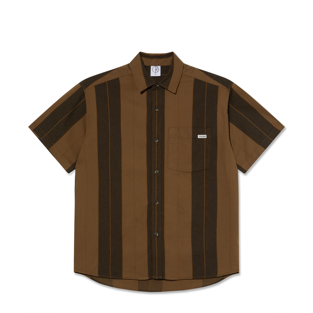 Polar - Mitchell Shirt - Brown Block Stripe