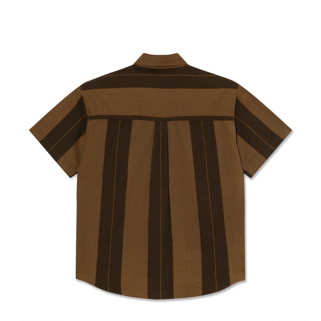 Polar - Mitchell Shirt - Brown Block Stripe