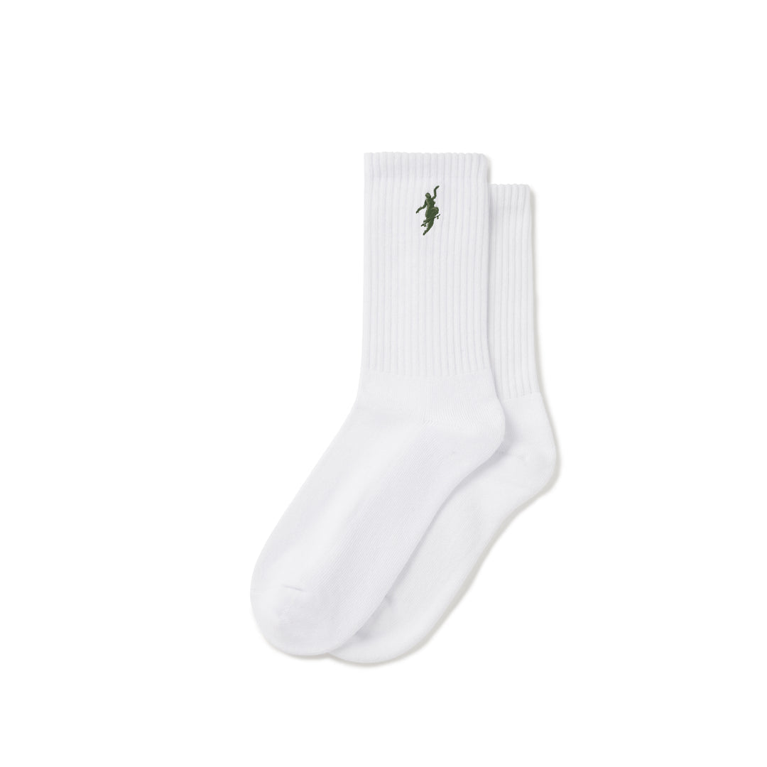 Polar - Rib Socks No Comply - White/Army Green