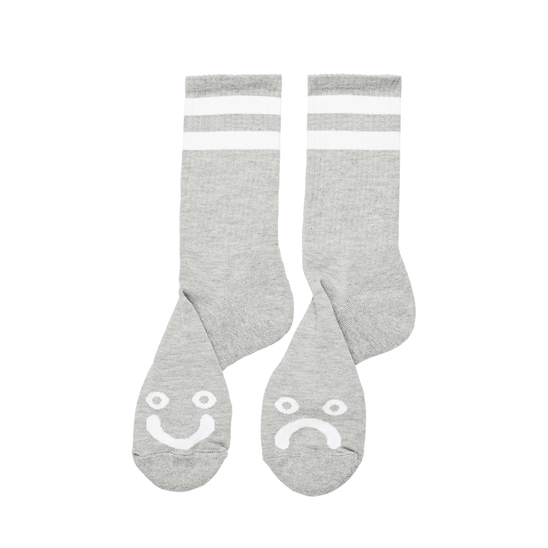 Polar Happy Sad Socks – Heather Grey