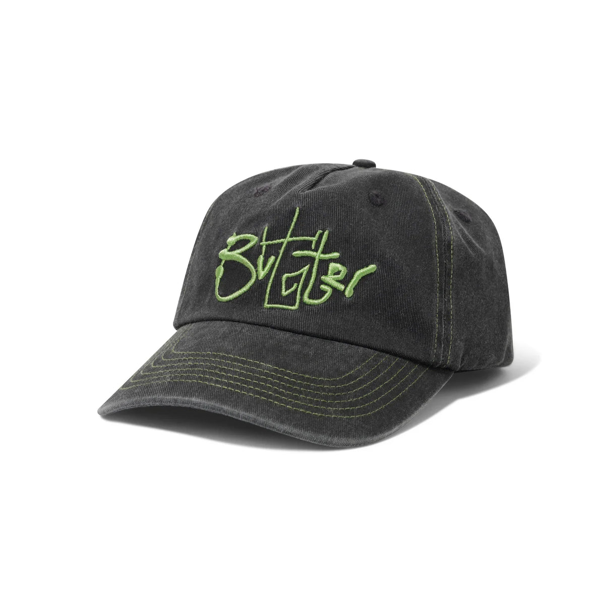 Butter - Scribble 5 Panel Cap - Washed Black