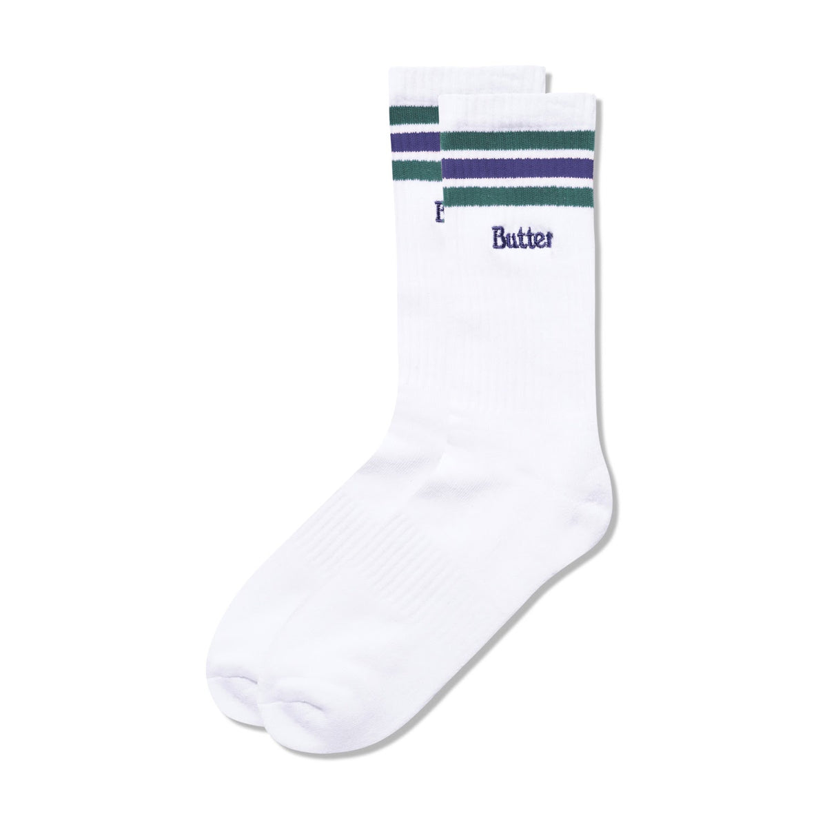 Butter - Stripes Socks - White
