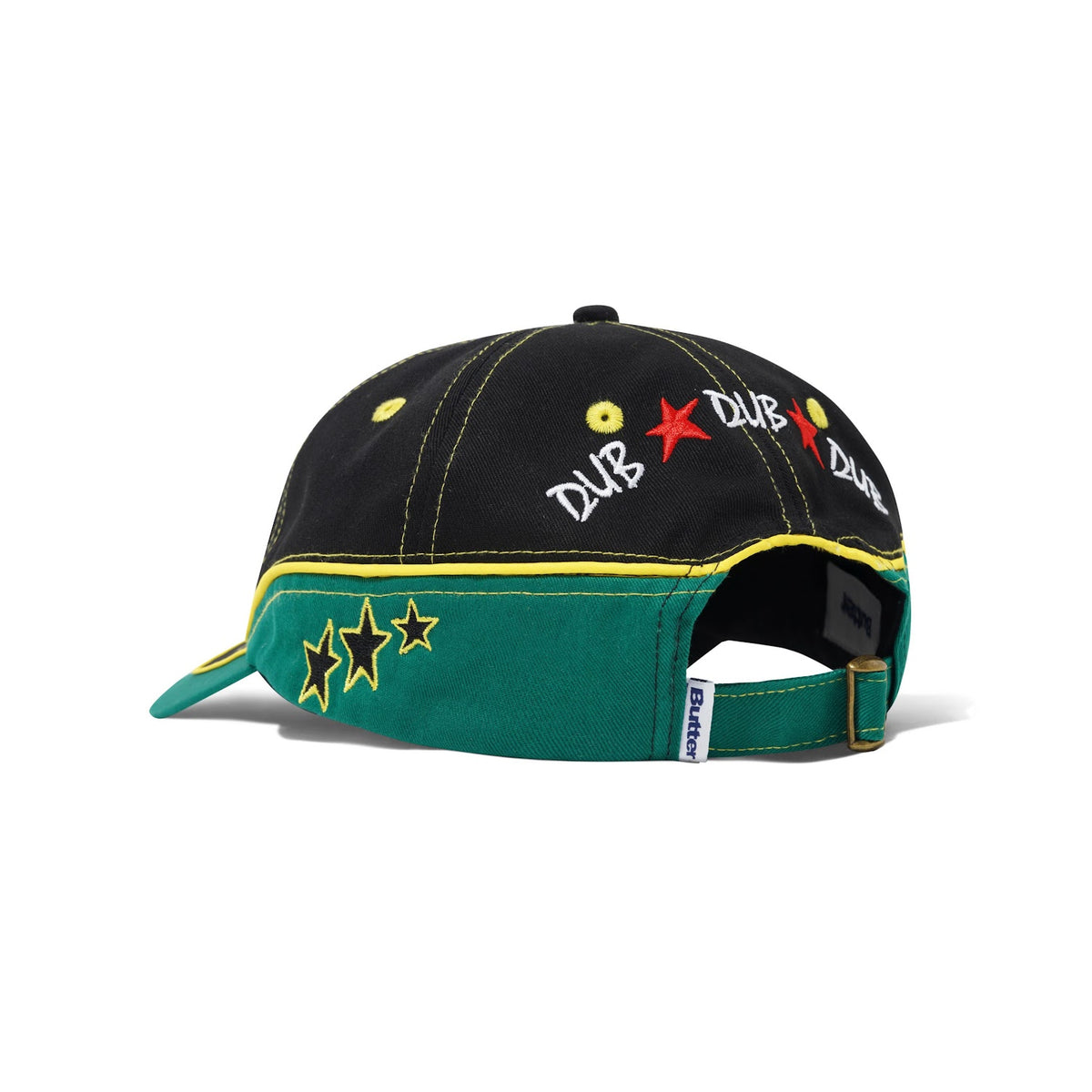Butter - Dub 6 Panel Cap - Black/Green