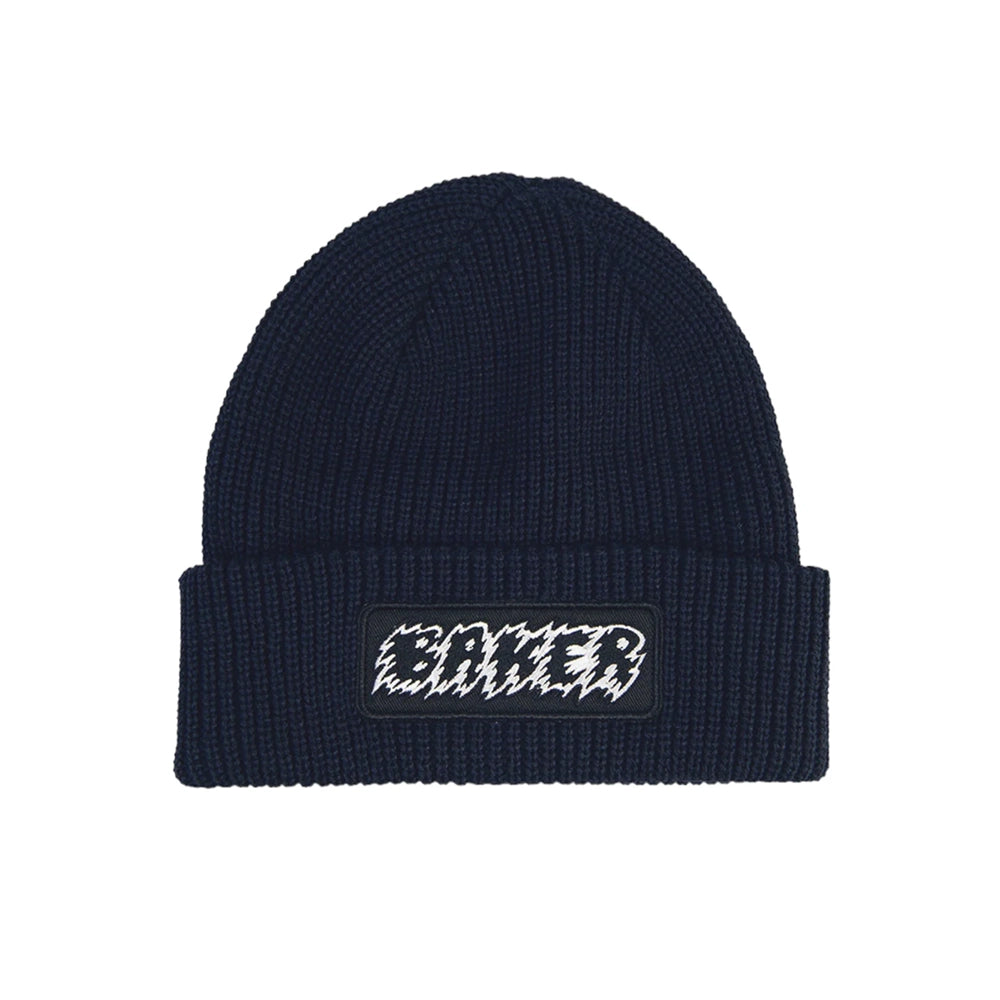 Baker - Jagged Logo Patch Beanie - Navy