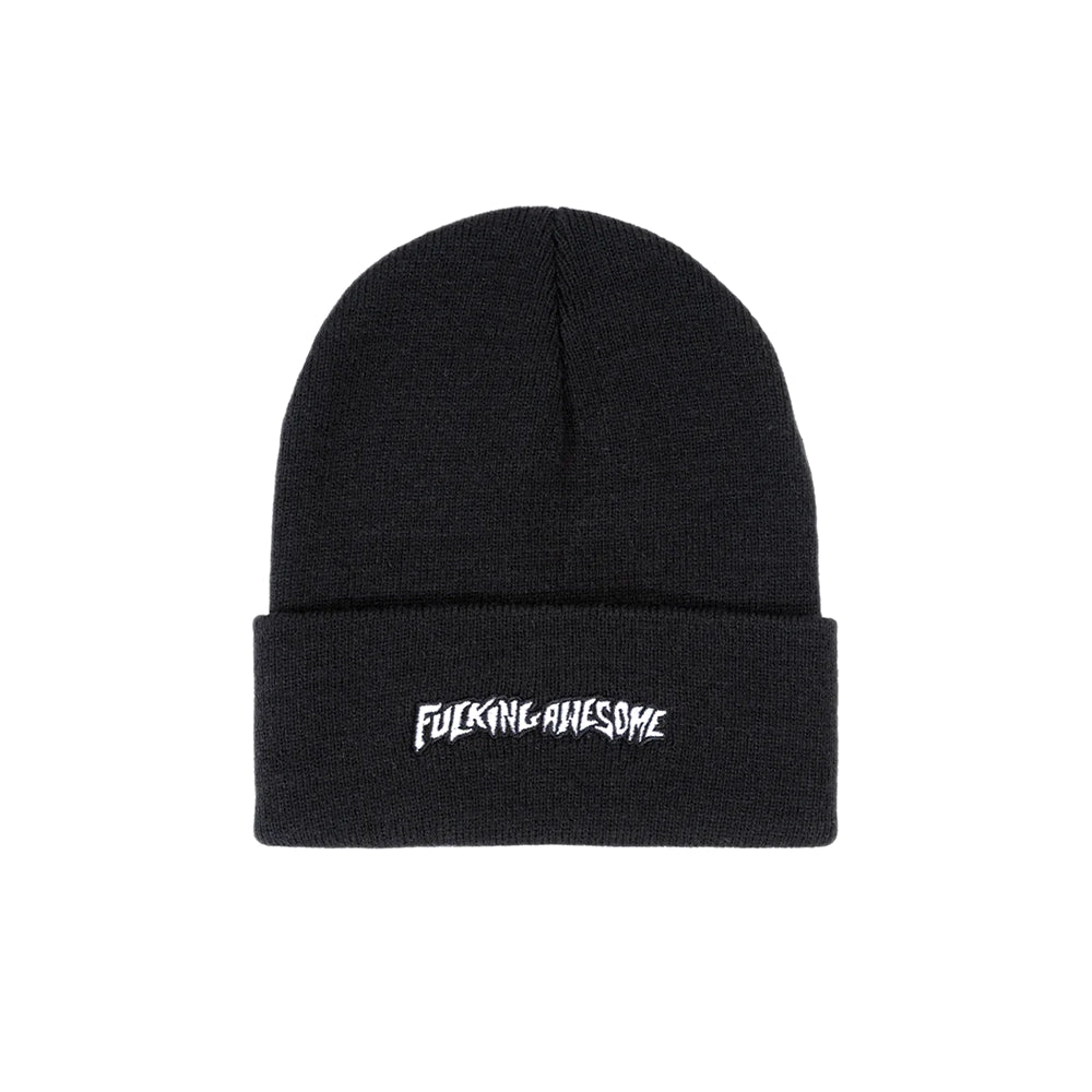Fucking Awesome - Little Stamp Embroidered Beanie - black